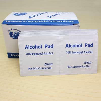 Non woven Medical Alcohol Prep Pad 70% lsopropyl Alcohol Swabs 3.0*6.5cm